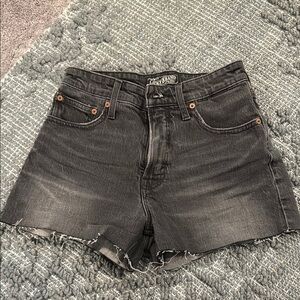 Lucky Brand Black Jean Shorts High-Waisted Fitted